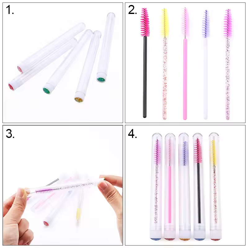 Eyelash Brush Tube With Eyebro - Micro Brush Applicator ulasan dan harga